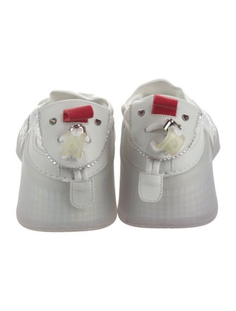 Christian Louboutin Leather Studded Accents Sneakers
