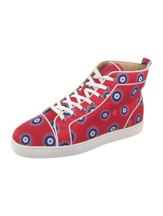 Christian Louboutin Leather Printed Sneakers