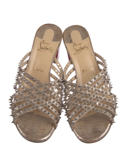Christian Louboutin Spike Accents Studded Accents Slides
