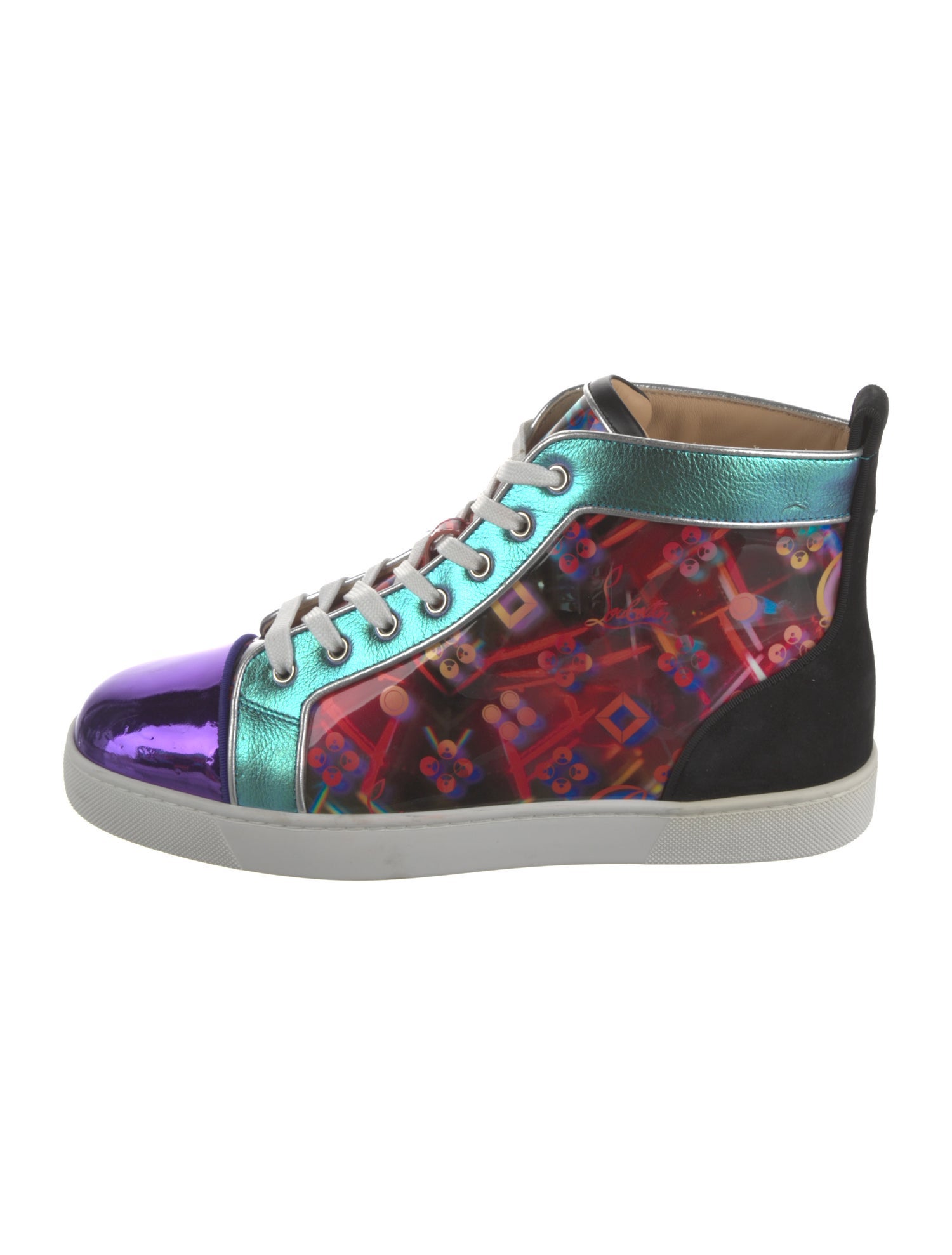 Christian Louboutin Patent Leather Printed Sneakers
