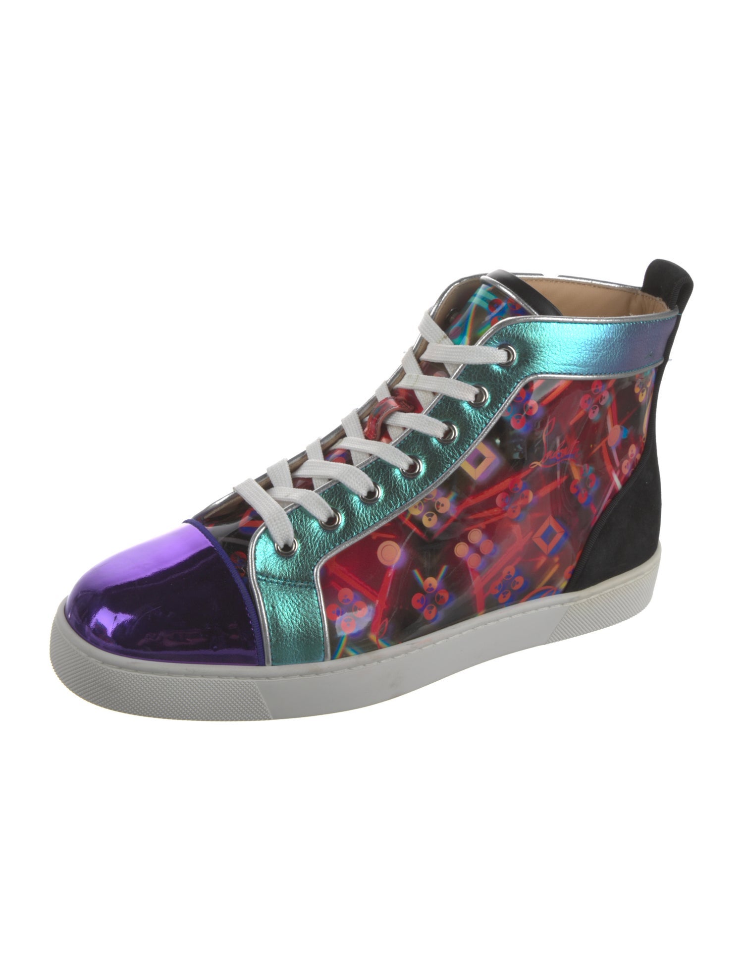 Christian Louboutin Patent Leather Printed Sneakers