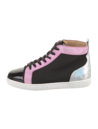 Christian Louboutin Mesh Colorblock Pattern Sneakers