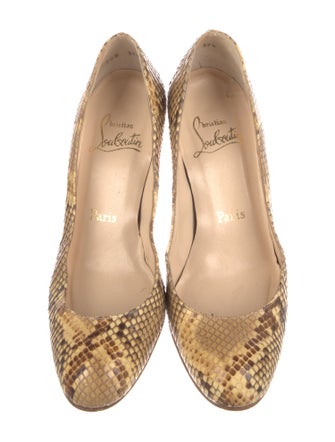 Christian Louboutin Snakeskin Animal Print Pumps