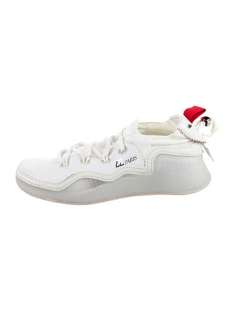 Christian Louboutin Leather Studded Accents Sneakers