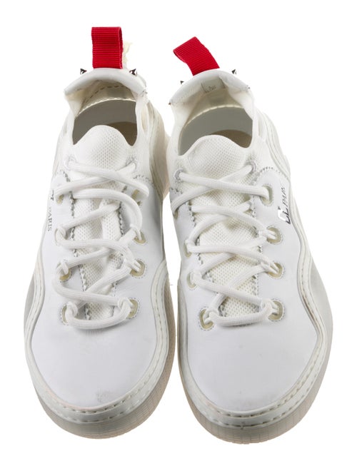 Christian Louboutin Leather Studded Accents Sneakers