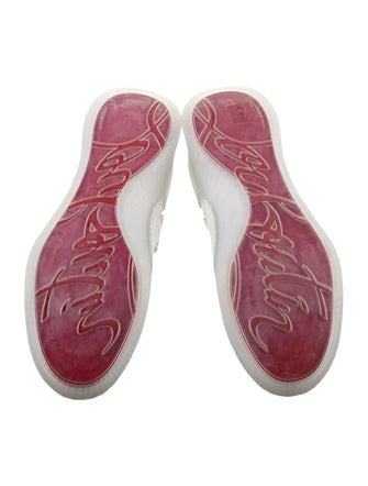 Christian Louboutin Leather Studded Accents Sneakers