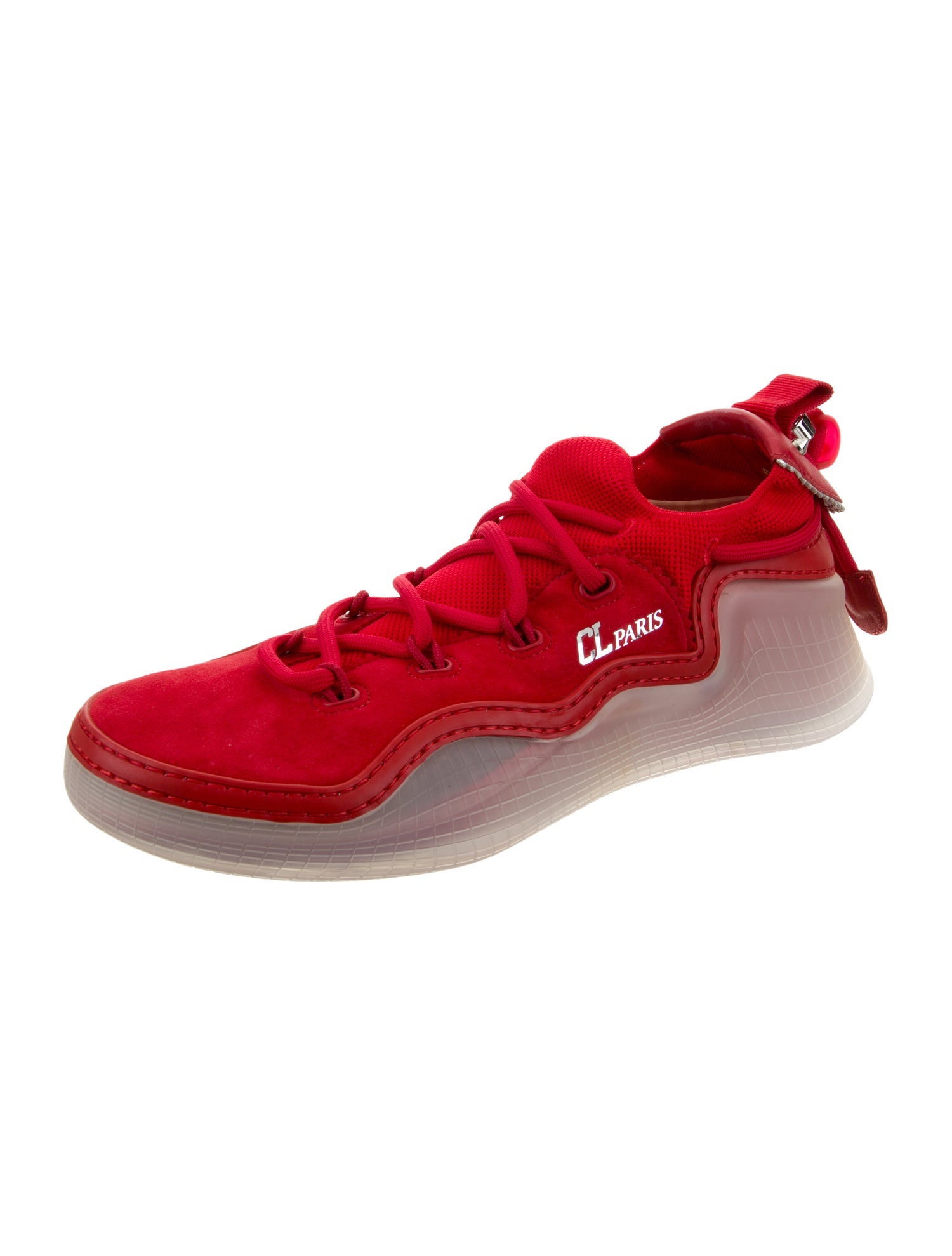 Christian Louboutin Suede Studded Accents Sneakers