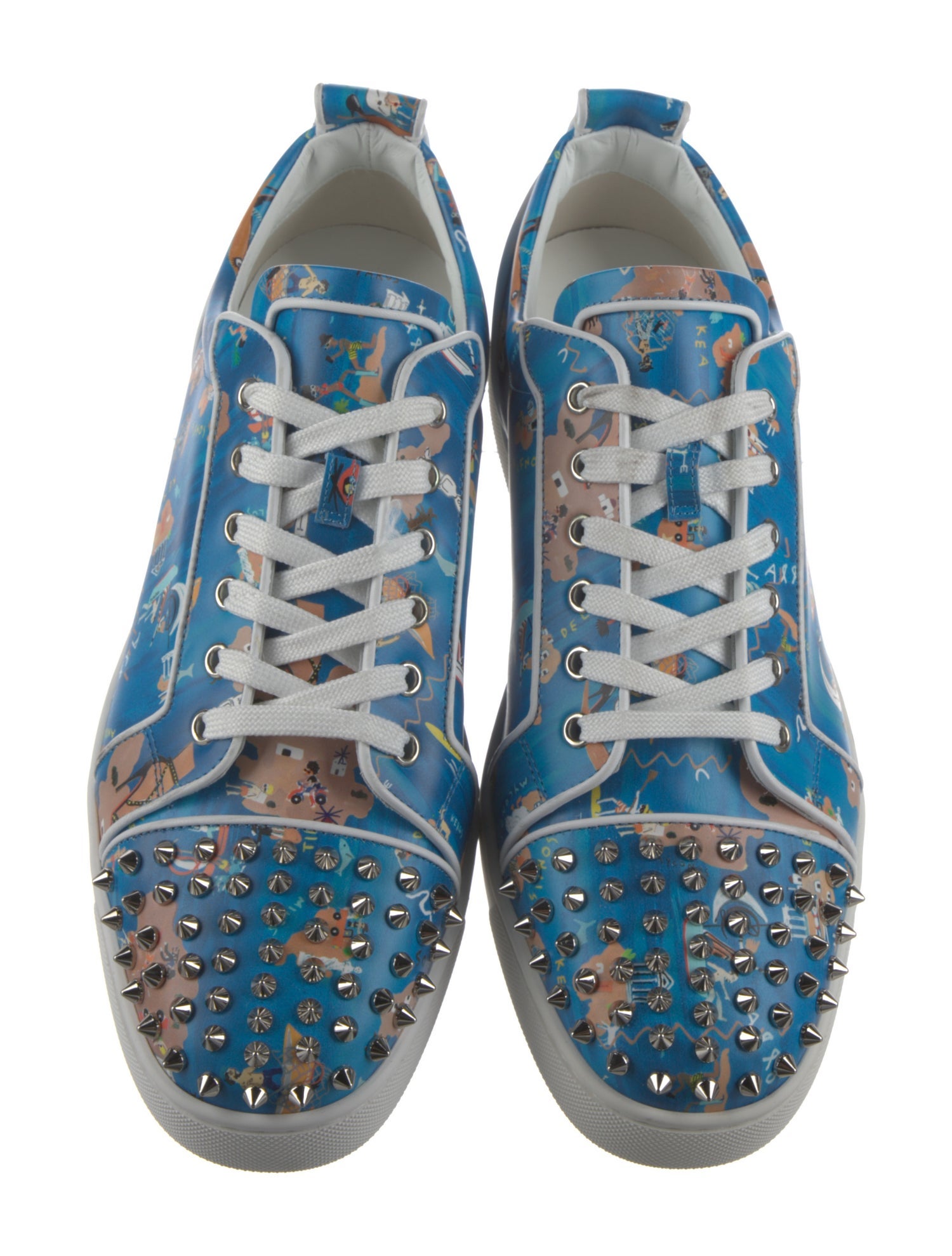 Christian Louboutin Leather Printed Sneakers