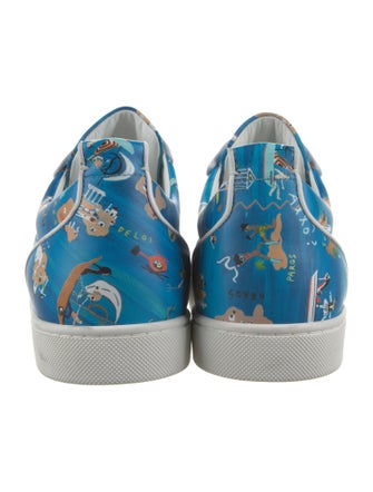 Christian Louboutin Leather Printed Sneakers