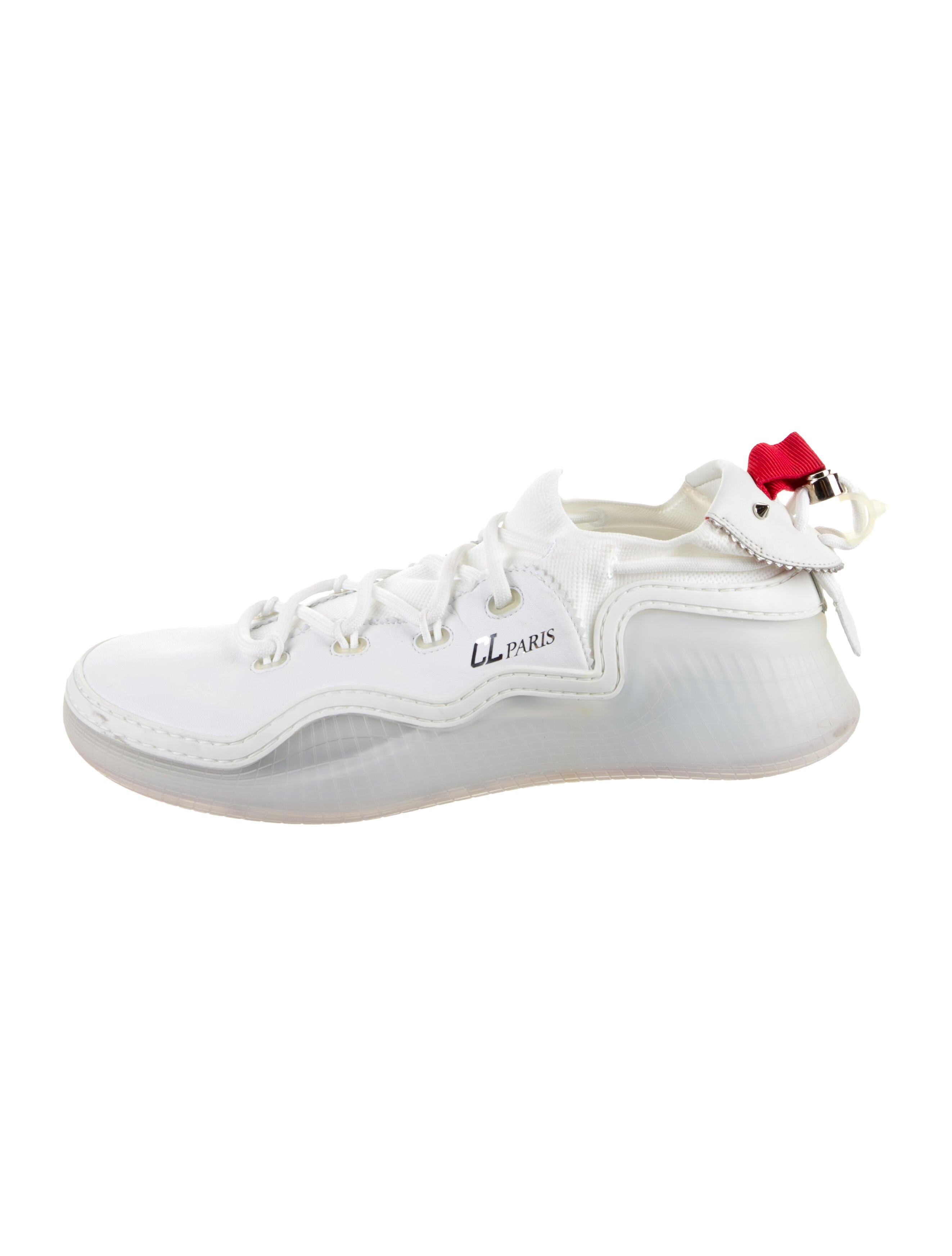 Christian Louboutin Leather Studded Accents Sneakers