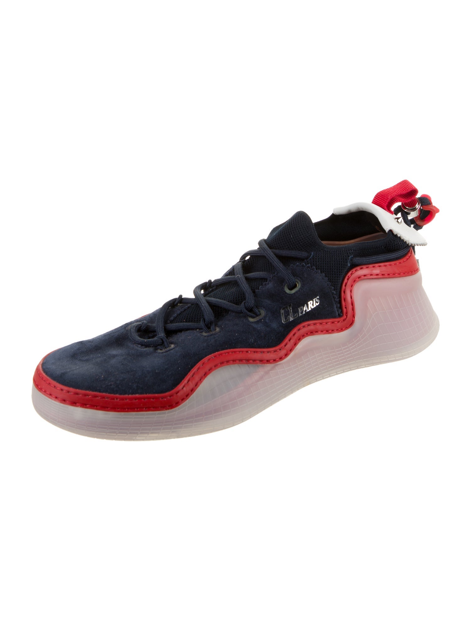 Christian Louboutin Suede Studded Accents Sneakers