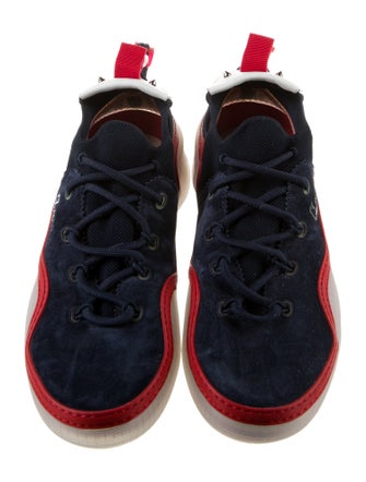 Christian Louboutin Suede Studded Accents Sneakers