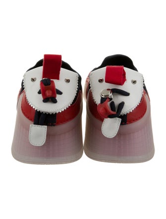 Christian Louboutin Suede Colorblock Pattern Sneakers