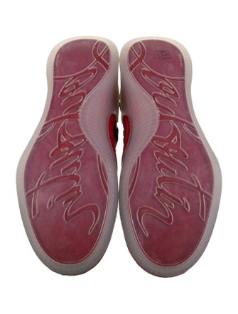 Christian Louboutin Suede Colorblock Pattern Sneakers