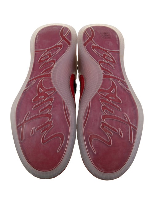 Christian Louboutin Suede Colorblock Pattern Sneakers