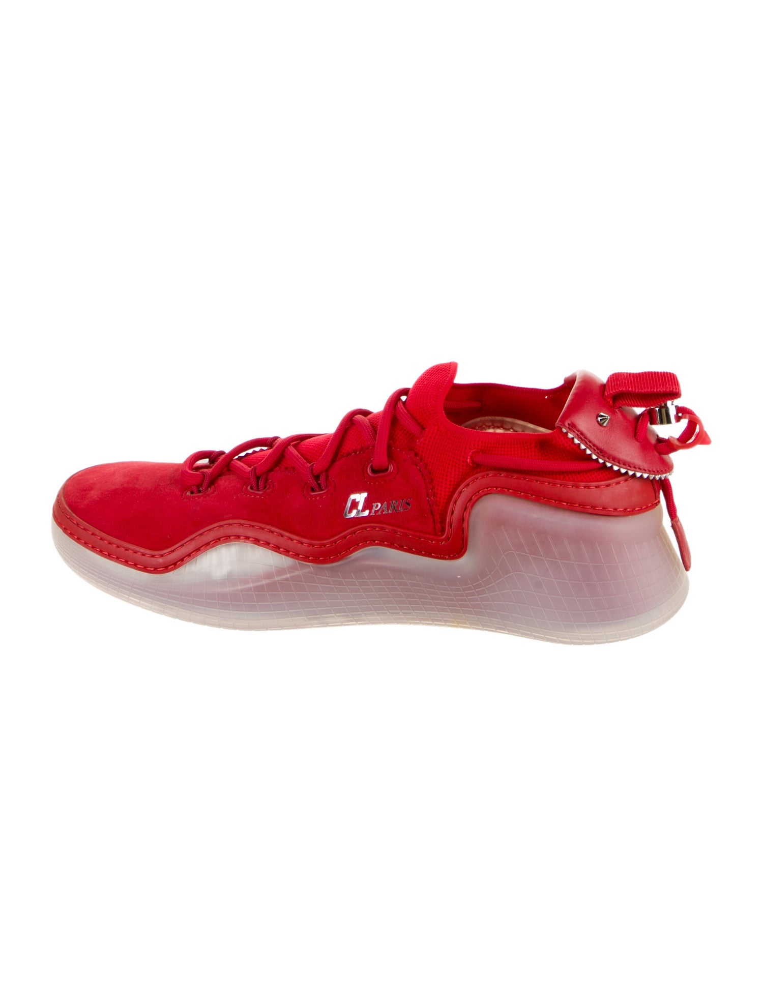 Christian Louboutin Suede Studded Accents Sneakers