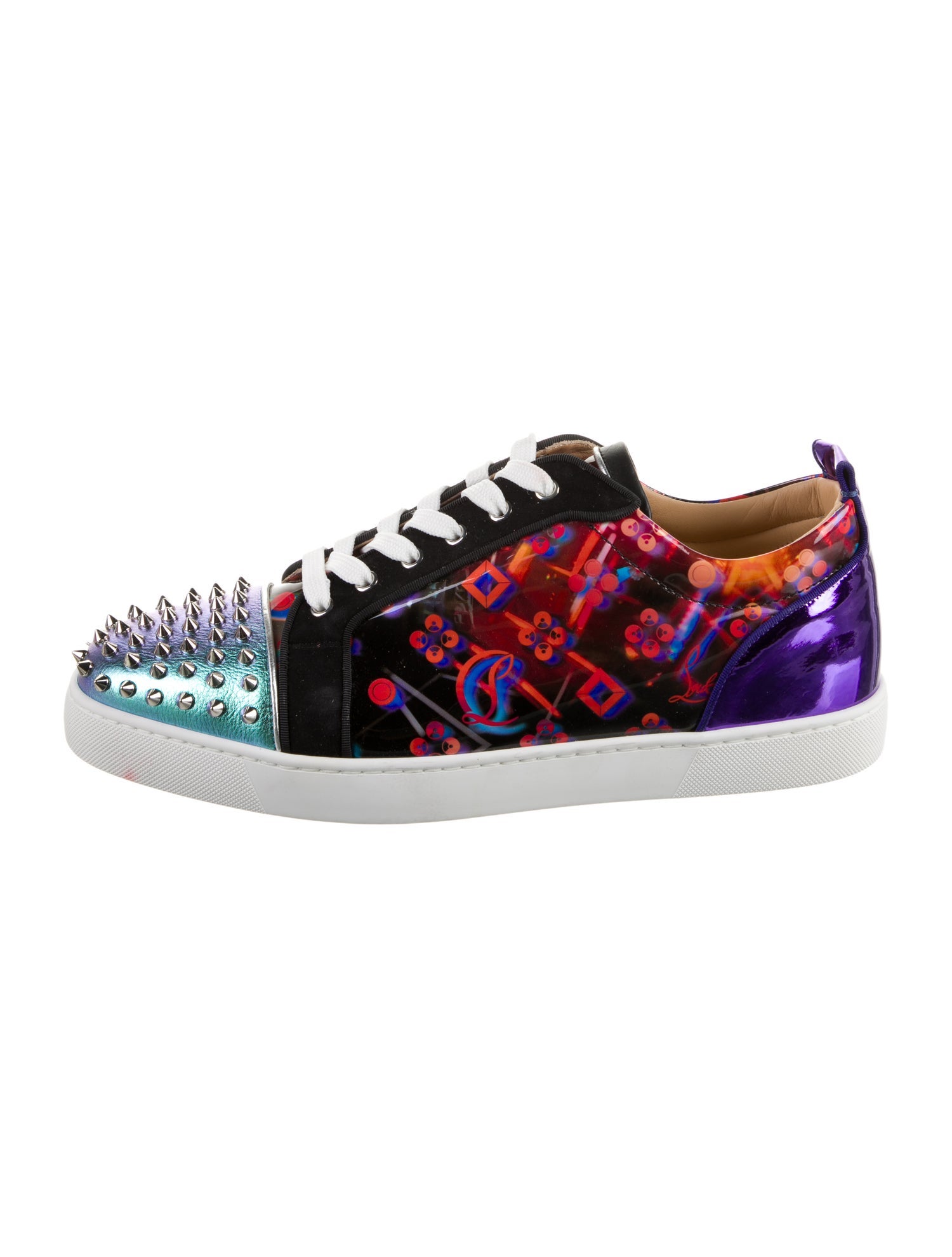 Christian Louboutin Patent Leather Printed Sneakers