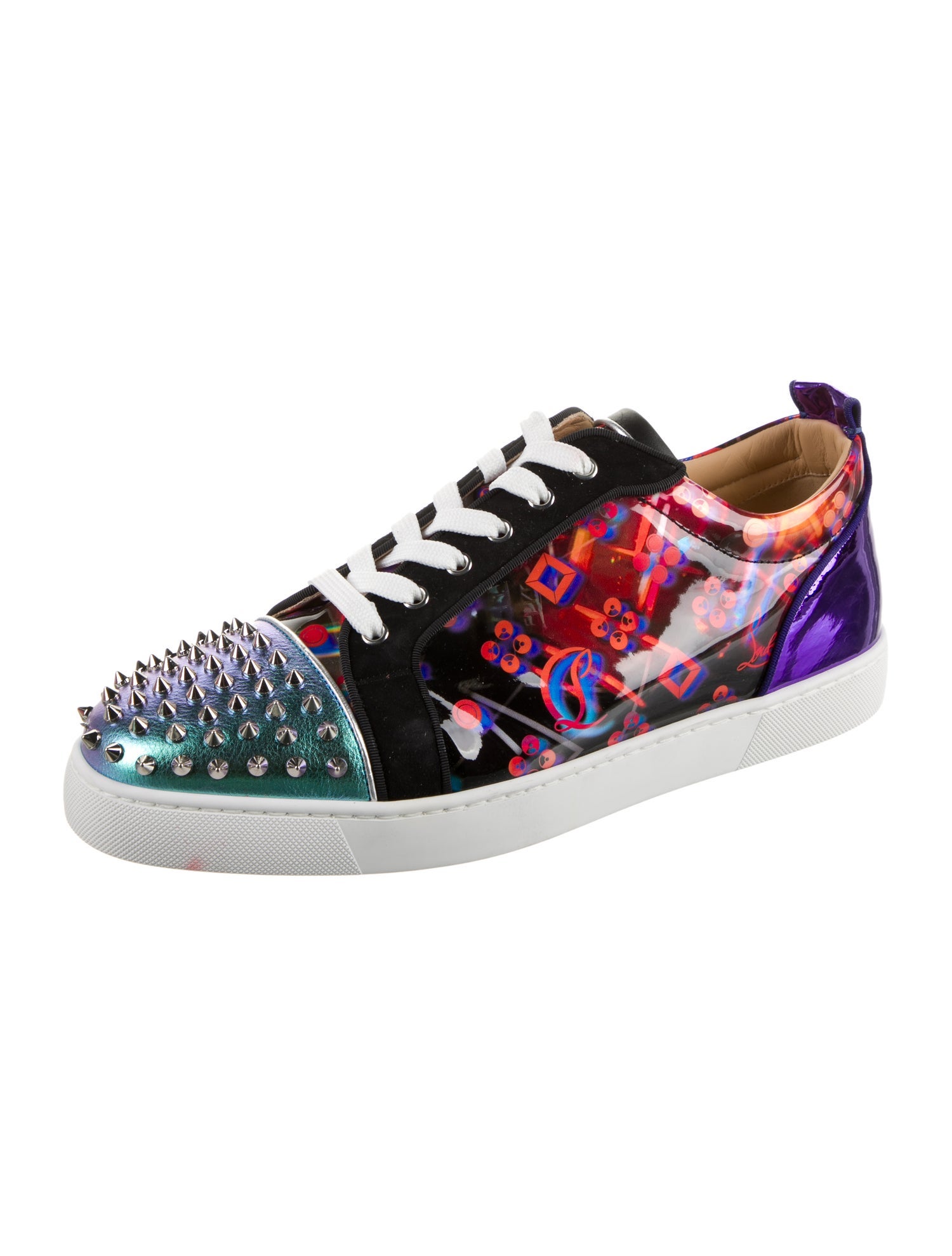 Christian Louboutin Patent Leather Printed Sneakers