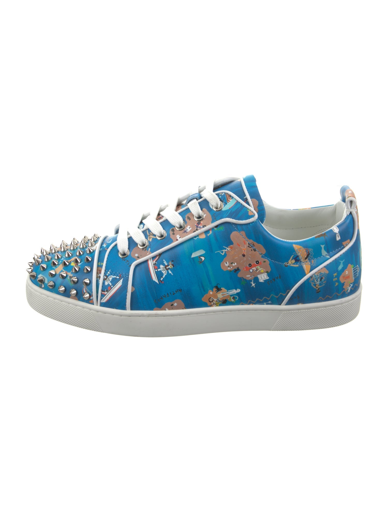 Christian Louboutin Leather Printed Sneakers