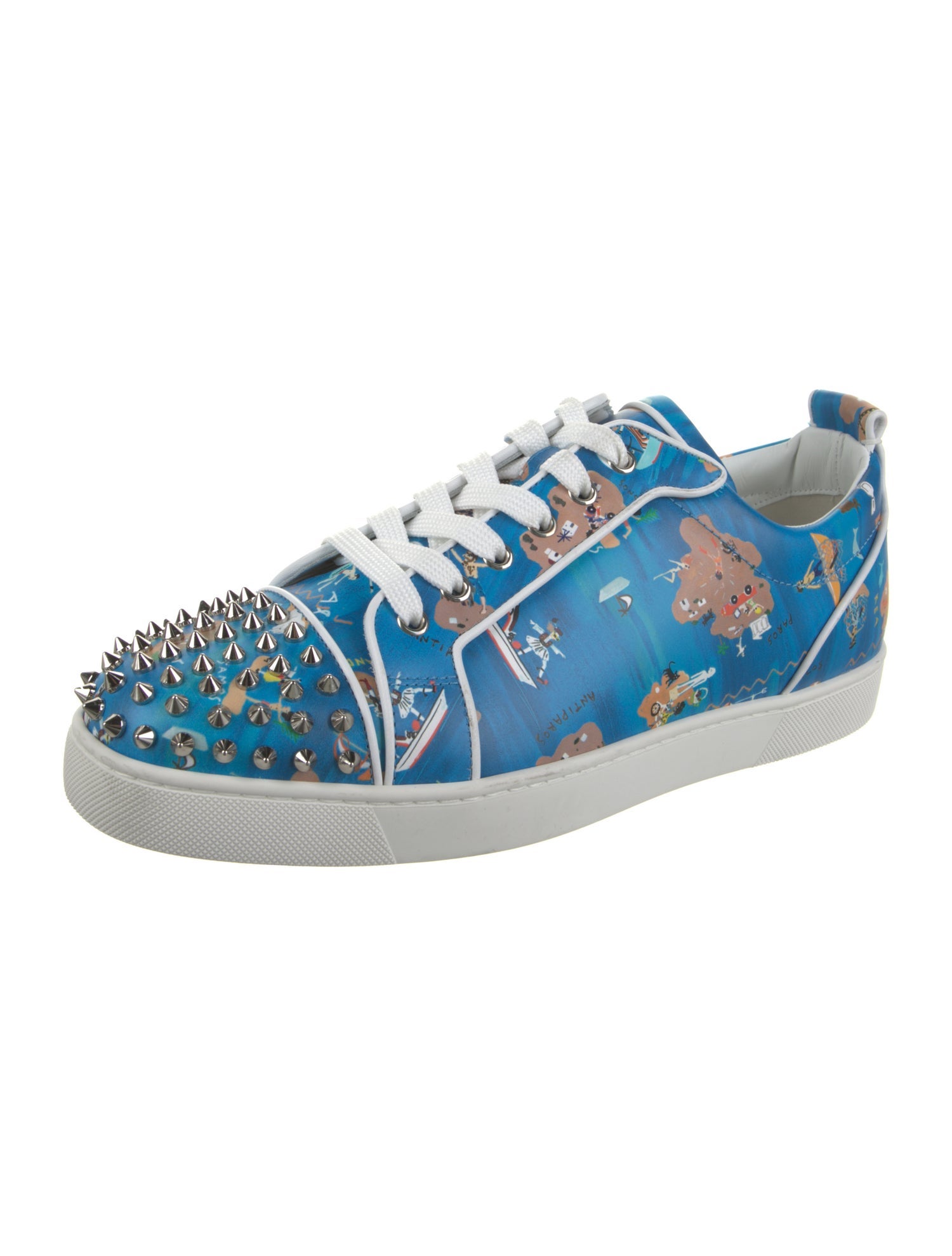 Christian Louboutin Leather Printed Sneakers
