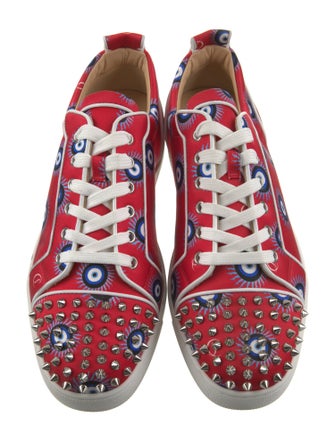 Christian Louboutin Printed Studded Accents Sneakers
