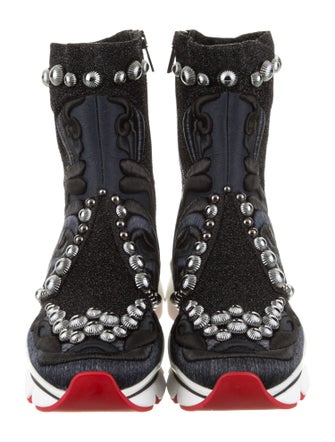 Christian Louboutin Printed Sock Sneakers