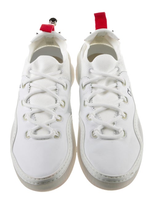 Christian Louboutin Leather Studded Accents Sneakers