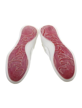 Christian Louboutin Leather Studded Accents Sneakers