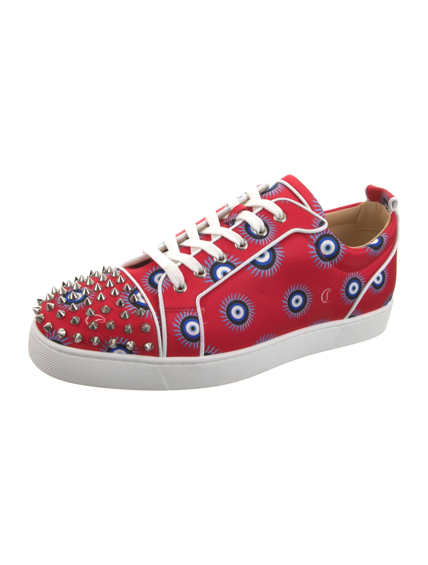 Christian Louboutin Printed Studded Accents Sneakers