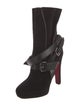 Christian Louboutin Suede Leather Trim Embellishment Boots