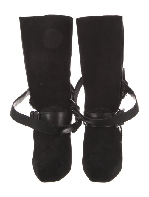 Christian Louboutin Suede Leather Trim Embellishment Boots