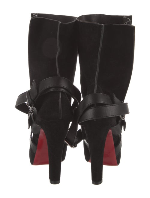 Christian Louboutin Suede Leather Trim Embellishment Boots