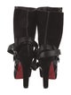 Christian Louboutin Suede Leather Trim Embellishment Boots