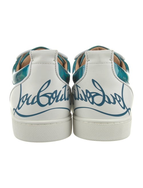 Christian Louboutin Patent Leather Colorblock Pattern Sneakers