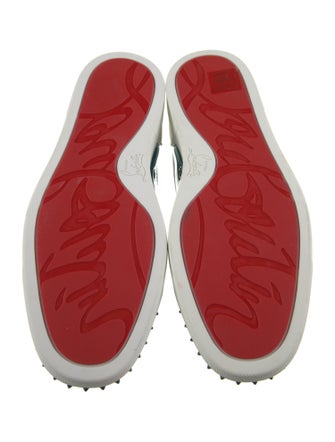 Christian Louboutin Patent Leather Colorblock Pattern Sneakers