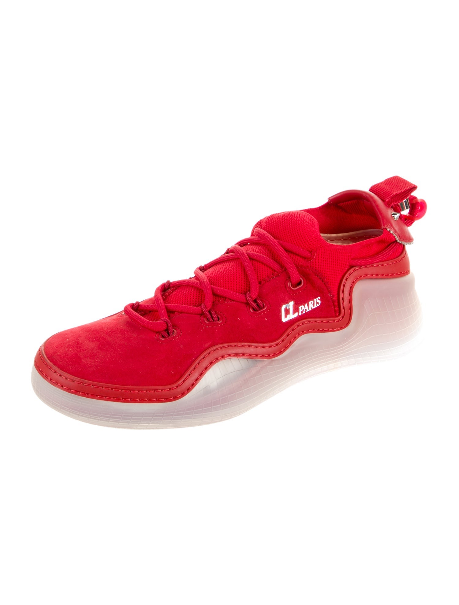 Christian Louboutin Suede Studded Accents Sneakers