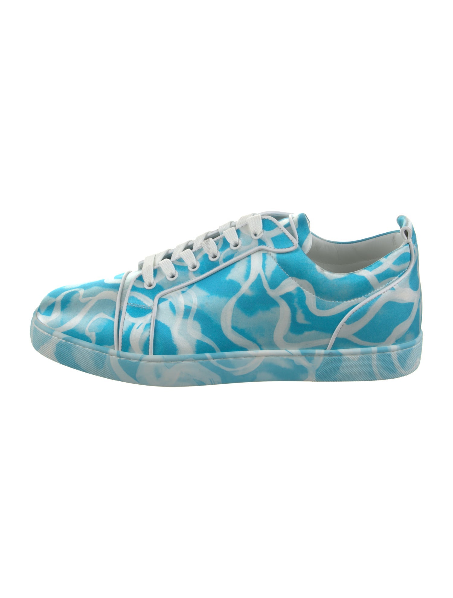 Christian Louboutin Satin Printed Sneakers