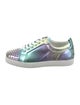 Christian Louboutin Patent Leather Colorblock Pattern Sneakers