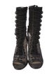 Christian Louboutin Mesh Lace-Up Boots