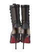 Christian Louboutin Mesh Lace-Up Boots
