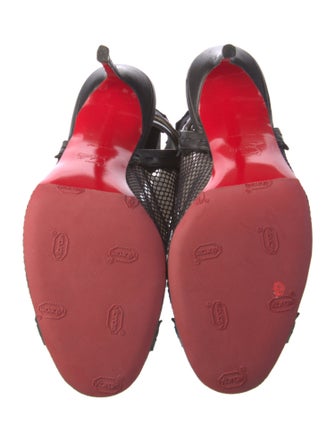 Christian Louboutin Mesh Lace-Up Boots