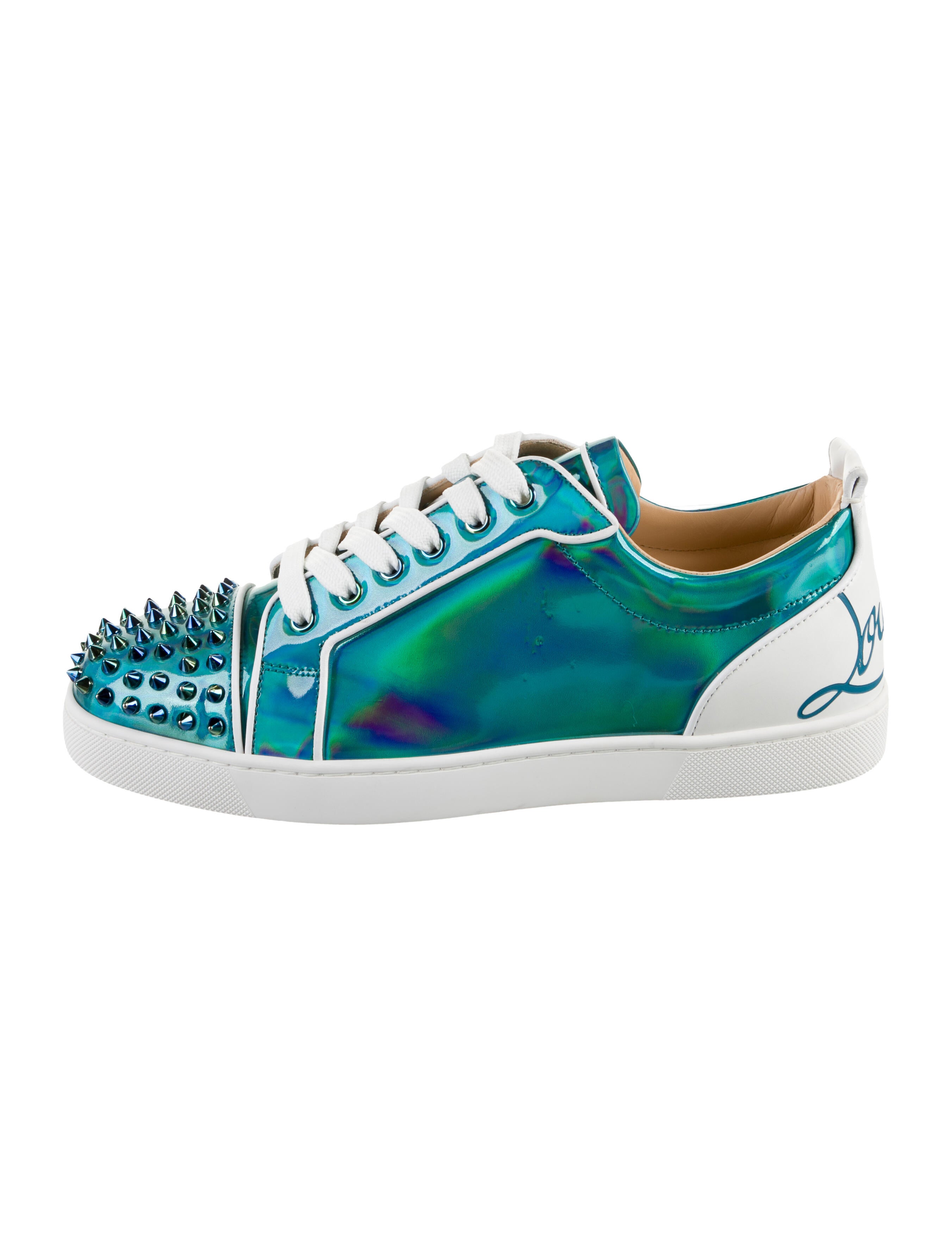 Christian Louboutin Patent Leather Printed Sneakers