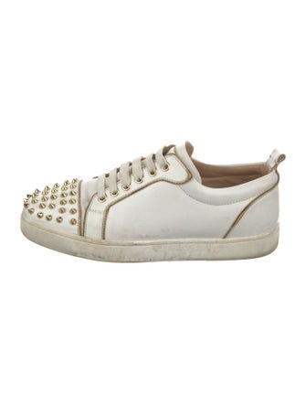 Christian Louboutin Spike Accents Leather Sneakers