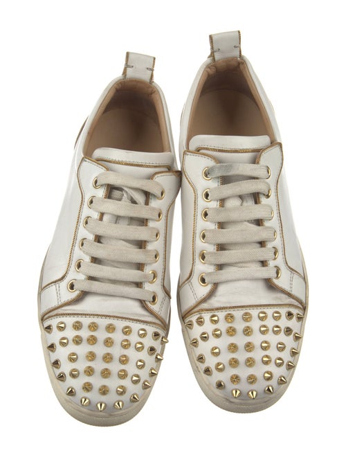 Christian Louboutin Spike Accents Leather Sneakers