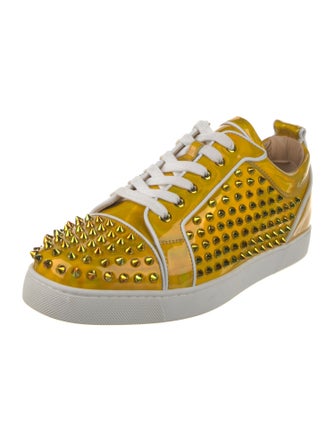 Christian Louboutin Patent Leather Printed Sneakers