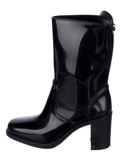 Christian Louboutin Spike Accents Rubber Rain Boots