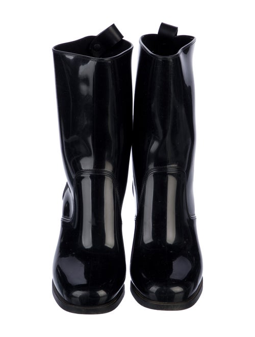 Christian Louboutin Spike Accents Rubber Rain Boots