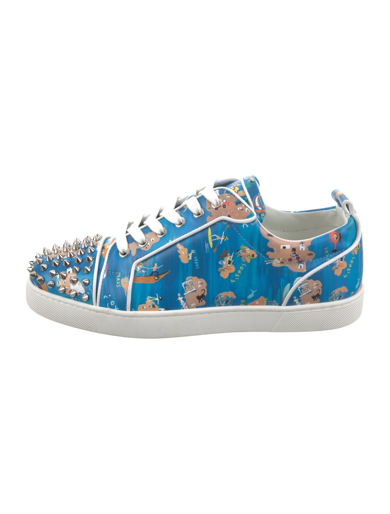 Christian Louboutin Satin Printed Sneakers