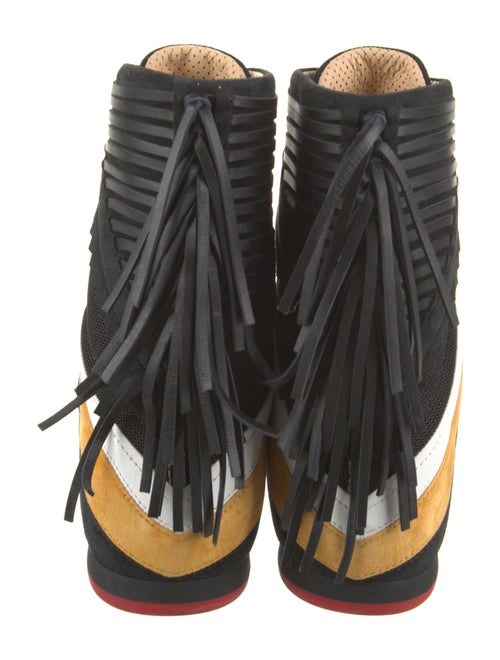 Christian Louboutin Suede Scalloped Accent Athletic Sneakers