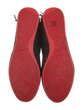 Christian Louboutin Suede Scalloped Accent Athletic Sneakers